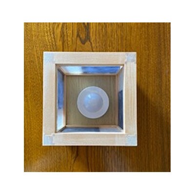 キューブ型あんどん「和あそ美cube」青