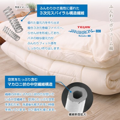 アラエマックス　ウォシュロン　完全分割着脱式　洗える敷布団　シングル(araeru-0037)