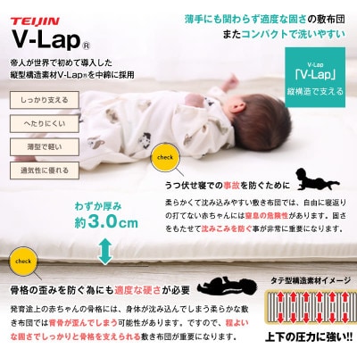 アラエマックス 洗えるベビー敷布団(70×120cm)V-Lap使用(arab-0009)