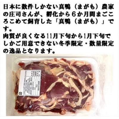【鴨ガラ有】　真鴨肉1羽分　約550g　数量限定