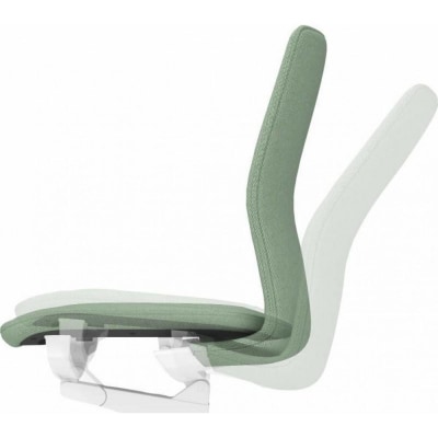 コクヨチェアー　ファブレ革張り(ディムネイビー)/ストライプタイプ/カーペット用(Wキャスター)