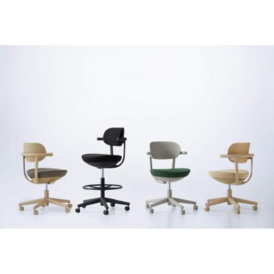 コクヨチェアー　パロ(ライトグレー・ブラック)カーペット用(Wキャスター)　/在宅ワーク・テレワーク