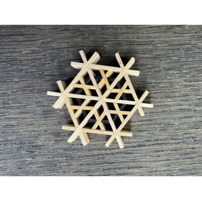 伝統工芸にふれる、組子体験　Aコース(組子のアクセサリー)(箸置き)