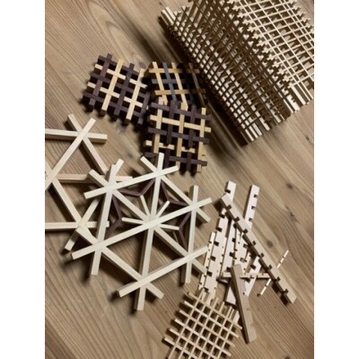 伝統工芸にふれる、組子体験　Fコース(組子鍋敷き)(パズル)