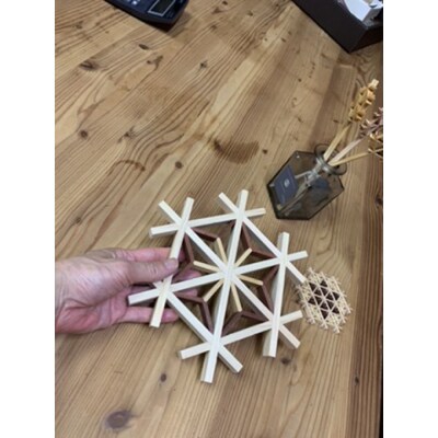 伝統工芸にふれる、組子体験　Fコース(組子鍋敷き)(パズル)