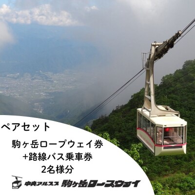 中央アルプス駒ヶ岳ロープウェイ・路線バス ペア乗車引換券