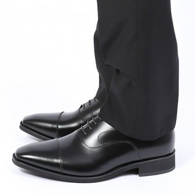紳士靴 牛革内羽根ストレートチップ 紐タイプ ビジネスシューズ 黒 28cm No.K1010