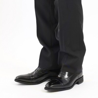 牛革内羽根ストレートチップ 6cmアップシークレットシューズ No.1301 黒 25.5cm