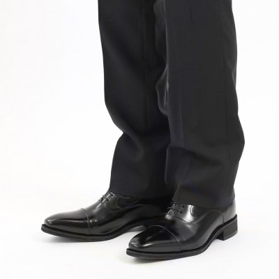 牛革内羽根ストレートチップ 6cmアップシークレットシューズ No.1301 黒 24.5cm