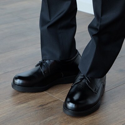 本革幅広ビジネスシューズ 5.5cmアップシークレットシューズ ブラック 24cm No.911