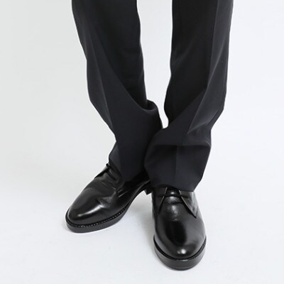 本革ブーツ 紐タイプ紳士靴 7cmアップシークレットブーツ ブラック 26.5cm No.350