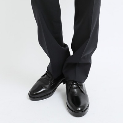 本革ブーツ 紐タイプ紳士靴 7cmアップシークレットブーツ ブラック 26cm No.350