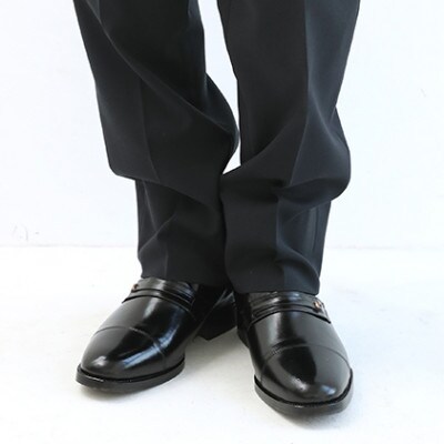 紳士靴 カンガルー革ビジネス 5cmアップシークレットシューズ ブラック 26.5cm No.716