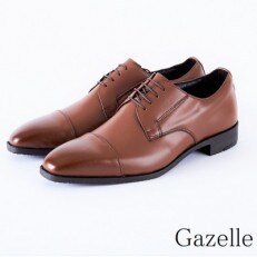 ガゼール 25.0cm BROWN ラクチン軽量ビジネスシューズ紳士靴(ストレートチップ) CB21 | ふるさと納税のお礼品