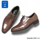 ガゼール 25.0cm ブラウン ラクチン軽量ビジネスシューズ紳士靴(ストレートチップ) CB21