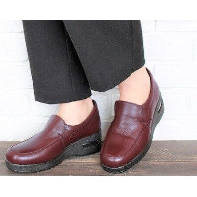 ピエールリッチ ソフトレザー4eエアー付きレディースシューズ 51 ワイン 24 5cm お礼品詳細 ふるさと納税なら さとふる