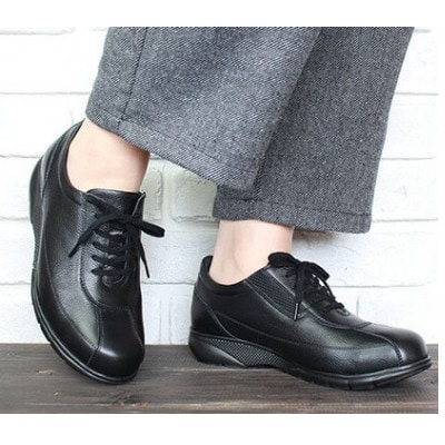 【FookaL】フッカル3Eクッション&軽量レディースシューズ　851　ブラック　24.0cm