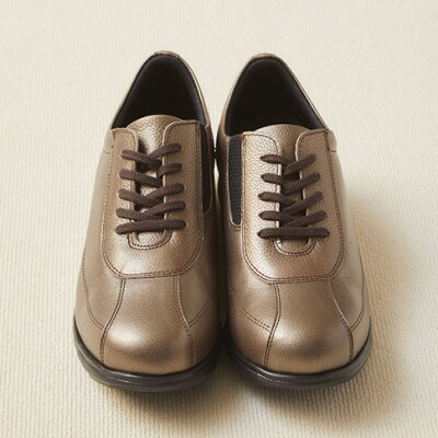【FookaL】24.5cm フッカル3Eクッション&軽量レディースシューズ　851　ブロンズ