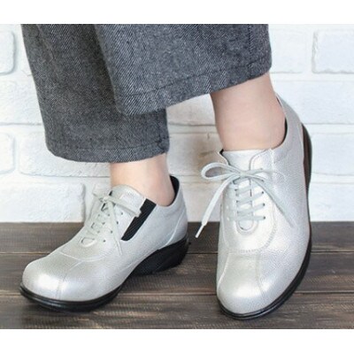 【FookaL】23.0cm フッカル3Eクッション&軽量レディースシューズ　851　シルバー
