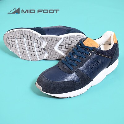 ミッドフット 25.5cm NAVY(ネイビー) レザースニーカー 紳士靴 牛革 MF001JM