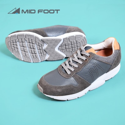 ミッドフット 23.0cm GRAY(グレー) レザースニーカー 婦人靴 牛革 MF001JL