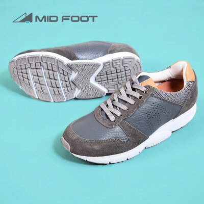 ミッドフット 25.0cm GRAY(グレー) レザースニーカー 婦人靴 牛革 MF001JL