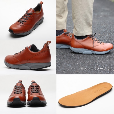 ミッドフット 27.5cm BROWN(ブラウン) レザースニーカー 紳士靴 牛革 MF002JM