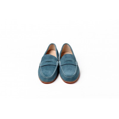 紳士靴　ドライビングシューズ　Coshaer2320 BLUE 2E 24.0cm