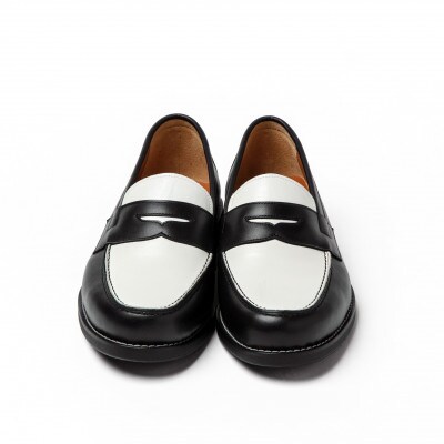 紳士靴　ローファー　Coshaer1310 BLACK/WHITE　2E　25.5cm