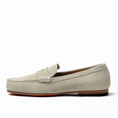 紳士靴　ドライビングシューズ　Coshaer2320 WHITE 2E 25.0cm