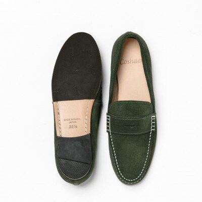 紳士靴　ドライビングシューズ　Coshaer2310 KHAKI D 24.5cm