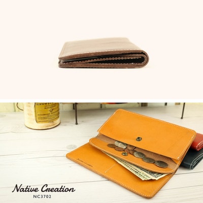 Native Creation 栃木レザー長財布 NC3702 BLACK