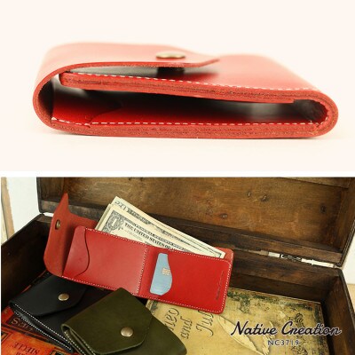 Native Creation カードケース NC3719 RED 栃木レザー