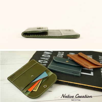 Native Creation カードケース NC3726 ORANGE 栃木レザー
