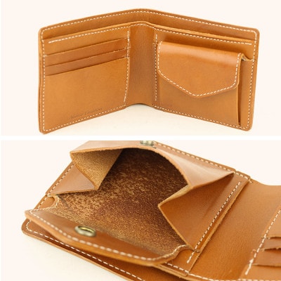 Native Creation 二つ折り財布 DARK BROWN 栃木レザー NC3731