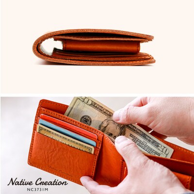 Native Creation 二つ折り財布 CAMEL 栃木レザー NC3731M