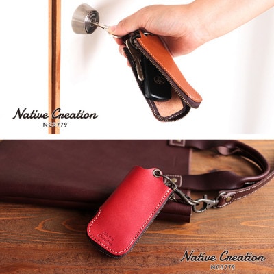 Native Creation 本革キーケース RED NC3779