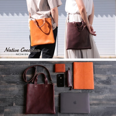 Native Creation 本革ショルダートートバッグ BLACK NC3415V