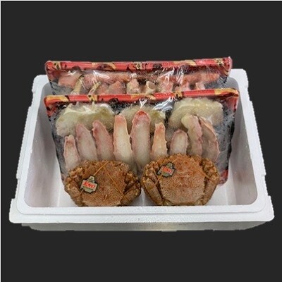 ボイルたらばがにカット足2kg・毛がに2尾 E-01019