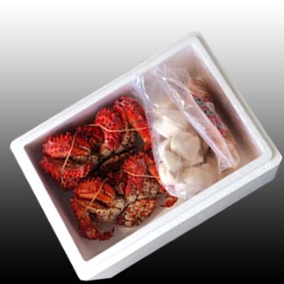 花咲かに2尾、花咲かにむき身300g、ほたて貝柱500g F-70002