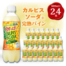 『カルピスソーダ』完熟パインPET500ml 24本