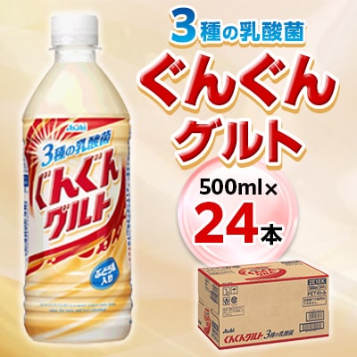 【2ヵ月毎定期便】『ぐんぐんグルト』3種の乳酸菌PET500ml　24本　隔月全6回