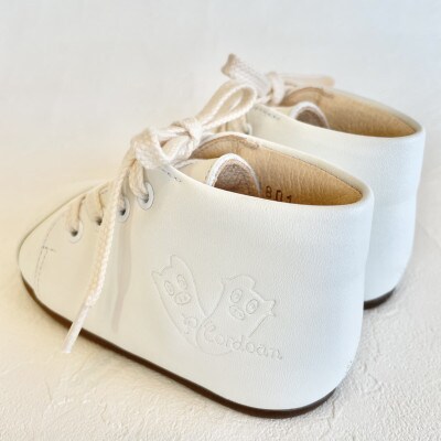 ピーコルドアンの『プルミエ』ファーストステップシューズ　サイズ12cm・White(白色)