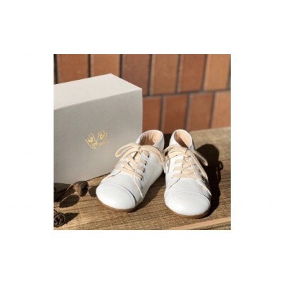 ピーコルドアンの『プルミエ』ファーストステップシューズ　サイズ13cm・White(白色)