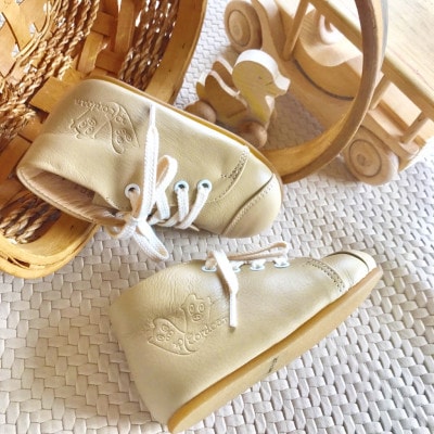 ピーコルドアンの『プルミエ』ファーストステップシューズ　サイズ12cm・Beige(ベージュ色)