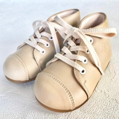 ピーコルドアンの『プルミエ』ファーストステップシューズ　サイズ12cm・Beige(ベージュ色)