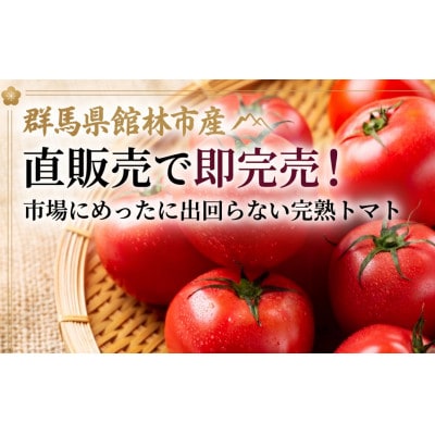 【館林市産】大玉なのに味が濃い!完熟トマト 4kg(Lサイズ18～20玉) 濃厚な甘みで贈り物にも