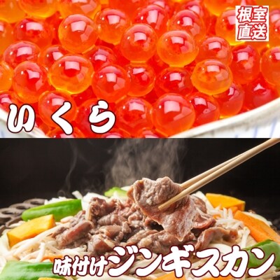 いくら醤油漬け100g×2P、味付けジンギスカン1.6kg C-36059