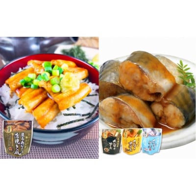 あなご蒲焼き風&さば煮付けセット B-09078