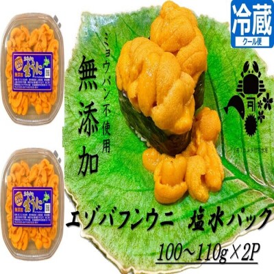 エゾバフンウニ塩水パック(黄系)100～110g×2P C-88002